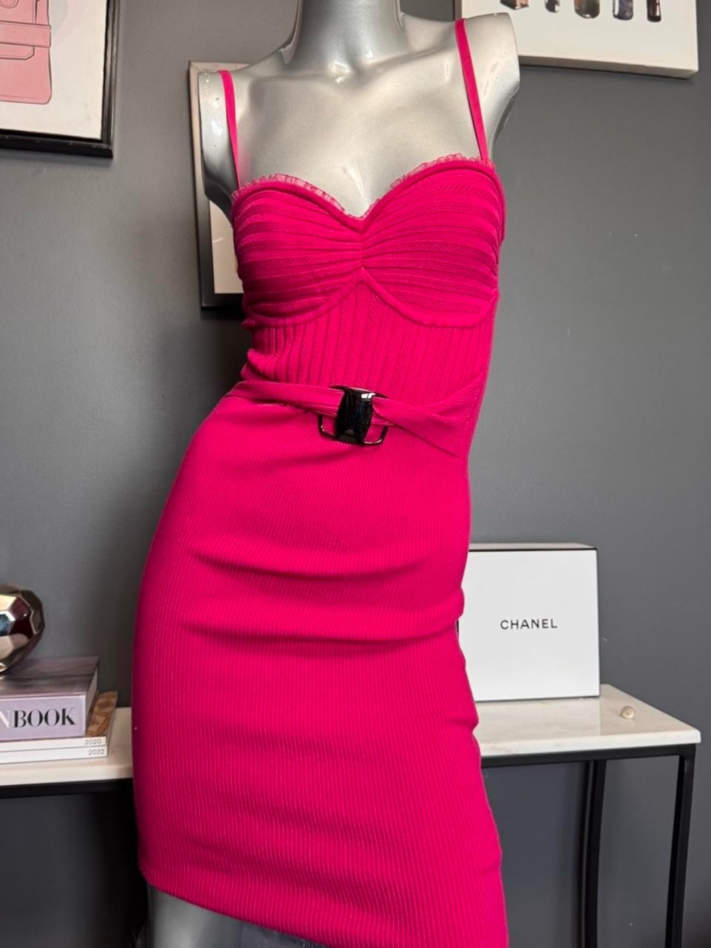 Guess By Marciano Vintage Y2K Pink Belted Dress